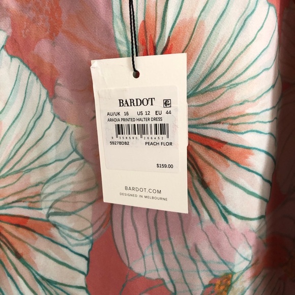 Bardot Floral Maxi Dress in Pink and Red - Picture 4 of 9